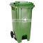 120L HDPE Pedal dustbin two wheeled bin 120L plastic dustbin ZE-120U-1