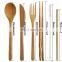 Eco Friendly Flatware Set Bamboo Utensils Cutlery Set for traveling