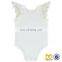 Summer new baby girl cute lace design 100% cotton pure white baby romper comfortable fabric short girls' romper