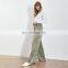 High Waist Maxi Wide Leg Pants Women Slim Elegant Summer