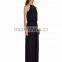 Fashion Sleeveless Women Jumpsuit Blouson Top with Attached Wide Leg Split Pant