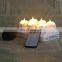 2020 amazon hot seller 6 packes electric flame design led candle rechargeable with remote for holiday decoration