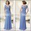 2014 New Arrive Elegant Mother of the Bride Dress with Beading and Appliques High Quality Boat Neck Mother of the Bride Dress