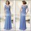 2014 New Arrive Elegant Mother of the Bride Dress with Beading and Appliques High Quality Boat Neck Mother of the Bride Dress