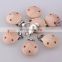 High quality 25mm holes custom round shirt maple pacifier wood suspender clip