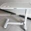 Multi-function Height Adjustable Hospital Furniture Overbed Table ABS Plastic Food Tray Laptop Table with Wheels