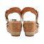Women latest and beautiful quality design wedges high heels platform leopard print sandals ladies shoes