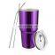 Custom pattern 30oz Double Wall 304 Stainless Steel Vacuum Insulated Tumbler With Straw