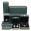 Fadeli Wholesale Custom Logo Blackish Green PU Leather Packaging Box Ring Earrings Necklace Jewelry Box