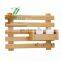 Natural Bamboo Letter Holder Wall Mounted 5 Key Hook Design Mail for Kitchen Entryway
