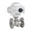 COVNA DN100 4 inch 2 Way 24V DC Double Flange Type 304 Stainless Steel Electric Actuated Ball Valve
