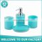 Free Sample Cheap Bathroom Accessories Prices Plastic Blue Toothbrush Holder Yellow Soap Bottle For Hotel Manual Pump Dispenser