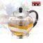 glass teapot with filter pitcher,fashion glass teapot, glass body stainless steel teapot with strainer