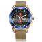 MEGIR 2098 Men's Quartz Minute Microsecond Chronograph Outdoor Watch Calendar Window Hand Winding Watch