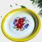 enamel round tray Flower decal wholesale enamel steel round tray