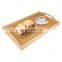 Bamboo Foldable Breakfast Table Bed Tray Table with Legs Bamboo Serving Trays with Handles