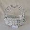 White Wicker Baskets Brown Color Multifunctional Willow Basket Planter