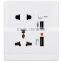 Upgrade Material 2.1A output universal socket outlet/2 USB socket/Mobile phone USB charger
