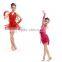 Hot Sexy Red/ Rose fashion Fringe Latin dance Dress children girl latin dance dress