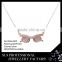 Lovely glasses 18K/22K/24K gold plated necklace, fashion jewelry wholesale rose pendant necklace in China