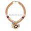 Vogue Gold Jewelry Handmade Crystal Acrylic Flower Chunky Statement Necklaces Quality Choice