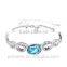 New Design Oval Austrian Crystals 18k Platinum Plated Bracelet Bangle Jewelry Gifts
