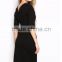 Latest Design Sexy Black Half Sleeves Short Semi Formal Dresses