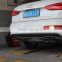 2013-2015 Q3 S-line style bilateral double outlet diffuser with exhaust muffler pipe