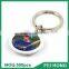 China Supplier advertising baseball soccer golf printed metal keychain
