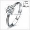 Classic Womens Wedding ring in Silver 925 Cubic Zirconia Micropave setting