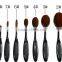 10 PCS Oval Makeup Brushes Set Synthetic Hair Professional / Full Coverage Plastic Face / Eye / Lip MAKE-UP FOR YOU 10 PCS O