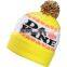 Pom Pom OEM Jacquard Pattern Beanie Hats Wholesale,Custom Knit Acrylic Beanie