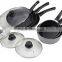 Aluminium forged marbel coated china products cookware set