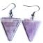 Triangle shape natural stone quartz earrings