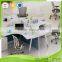 4 Person Modular Wooden Office Desk Table