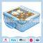 Cartoon figure lunch tin box with a window fpr children