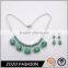 Hot sale cheapest bulk green resin ruby series statement jewelry set                        
                                                                                Supplier's Choice