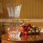 round clear flower shaped glass tube flower vase