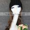 Wholesale Handmade Ladies Top Hat With Raccoon Fur Pompom Knitting Ladies Formal Hat