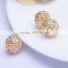 Filigree hollow ball spacer metal beads for jewelry making 15mm