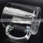 Clear High White Glass Material Handle Glass Coffee Cups With Logo