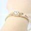 High Polished Gold Finish Adjustable Cuff Bracelet Crystal Bowknot White Rhinestone Bangle Bracelet For 2016New Intrend style