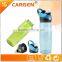 Carabiner flip lid straw sport plastic drink bottle