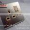 Competive price electric light brushed stainless wall switch and socket