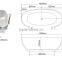 Luxurious Used Freestanding Bathtub-oval Stone Resin Bathtub,freestanding Solid Surface Bathtub