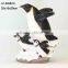 Outdoor resin Penguin skiing statue toy