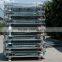 Wire mesh container with wheels for auto components