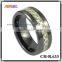Hottest Wholesales Red & Black Carbon Fiber Inlay Tungsten Ring