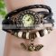 In Stock Women's Ladies Girls Retro Xmas Party Brithday Gift Heart Dress Quartz Wrist Hand Charm silicone wrist watch