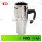 16oz custom non-spill coffee thermos stainless steel travel mug with handle